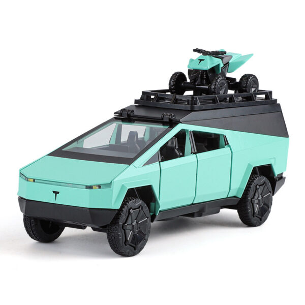 XHD 1:32 Tesla Pickup Camping RV LIGHT&MUSIC（with beach motorcycle）